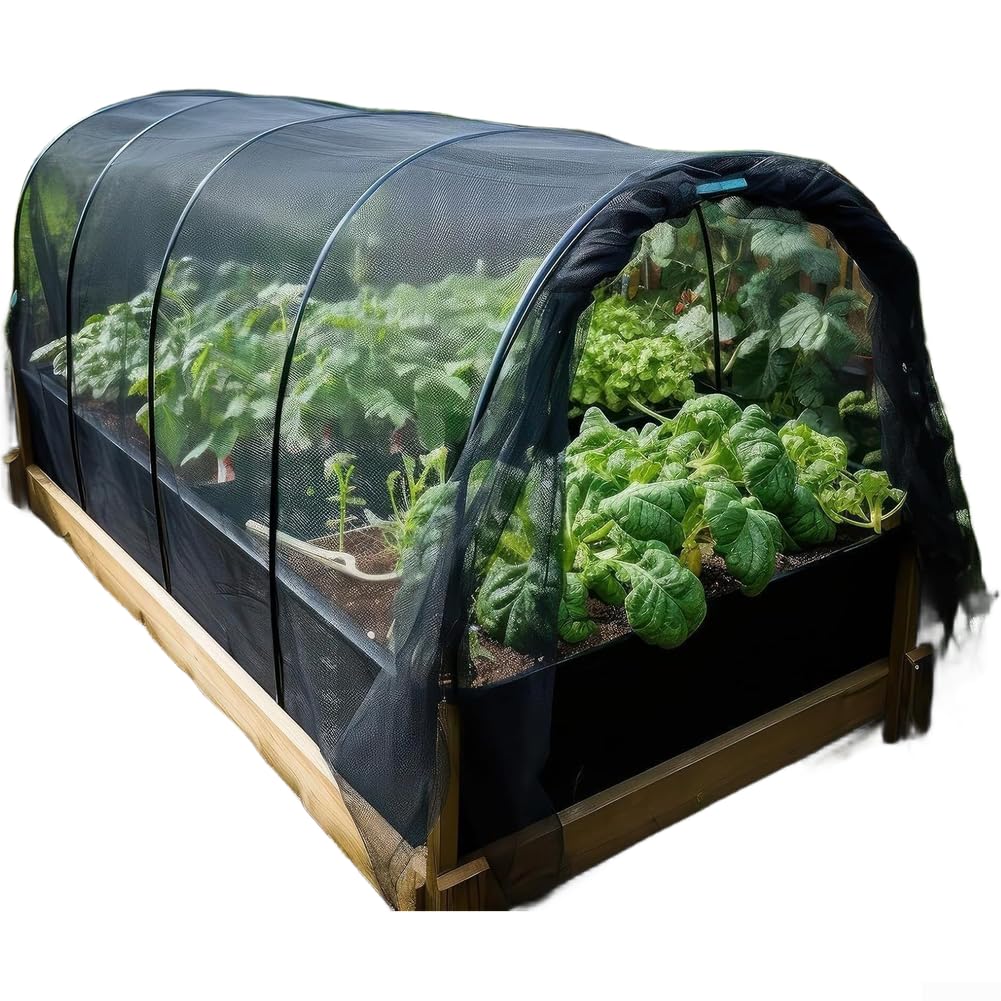 Filet Anti-Nuisibles Jardin 2.4x4m Polyester Respirant(Black 3 * 15m)