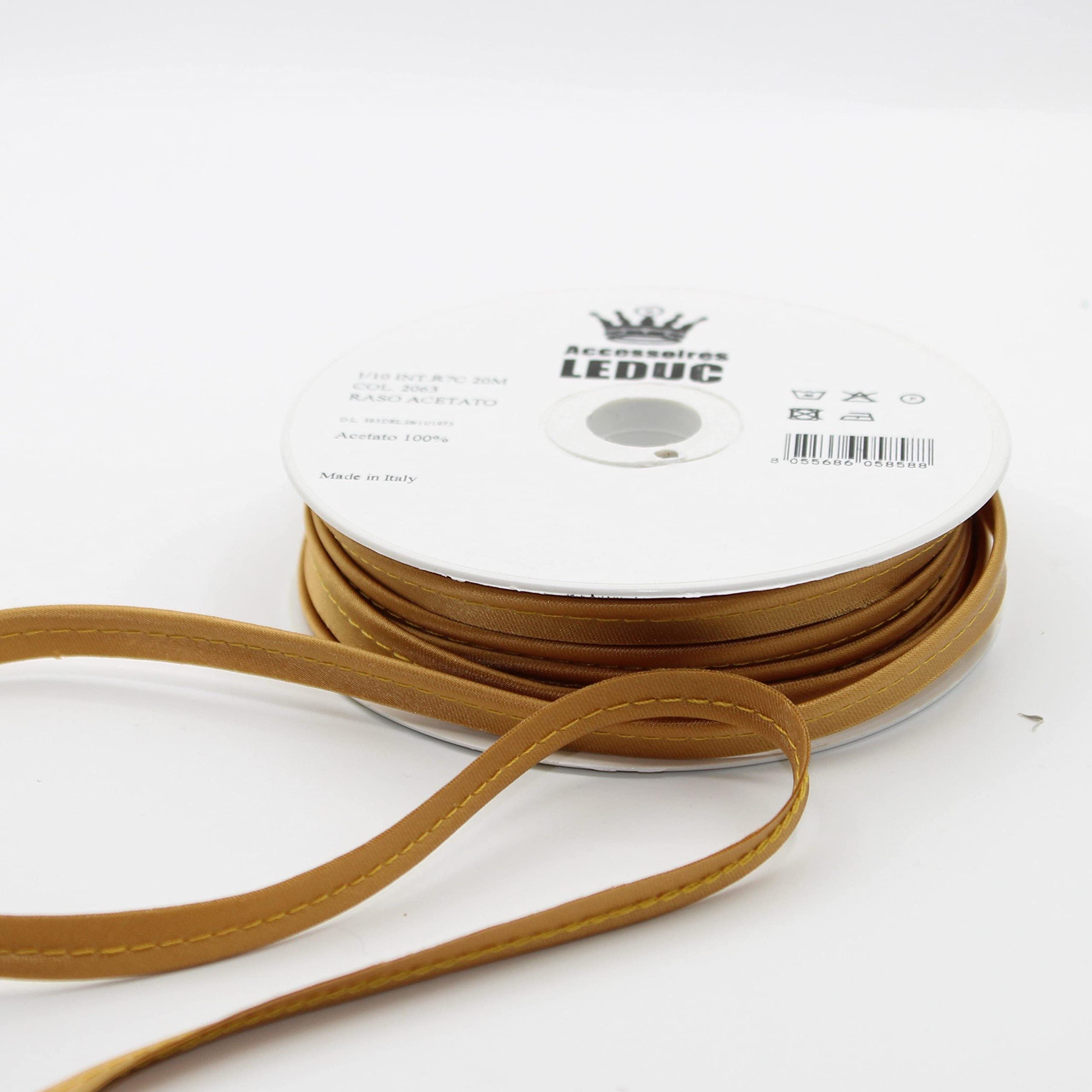 Biais Satin Leduc 20 Mètres – 30 Coloris Unis, Double Plis 8+20+8 Mm, 100% Acétate Qualité Italienne Premium Pour Couture Et Finitions
