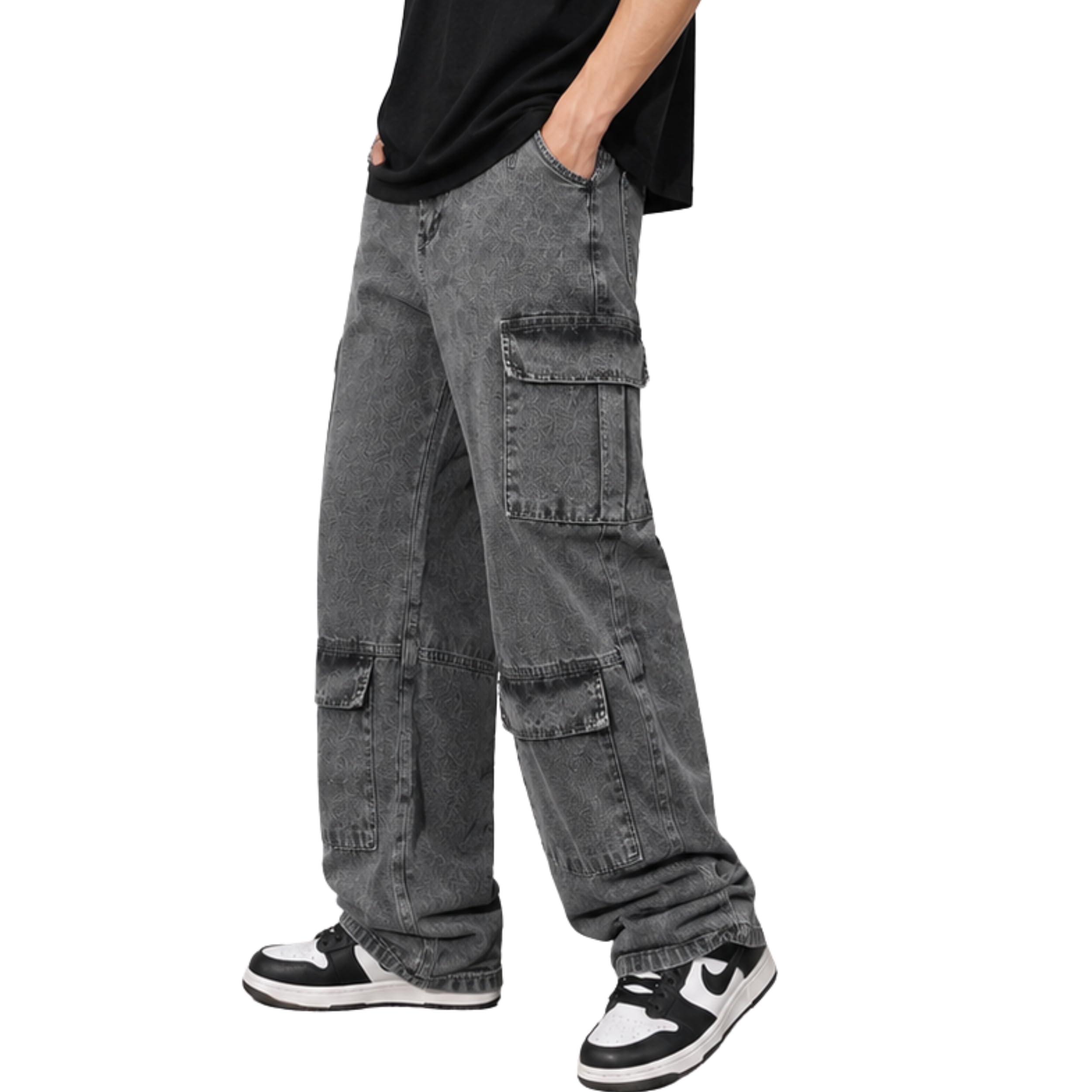 ™ Men's Baggy Fit Multi-Pocket Cargo Jeans-picture-13