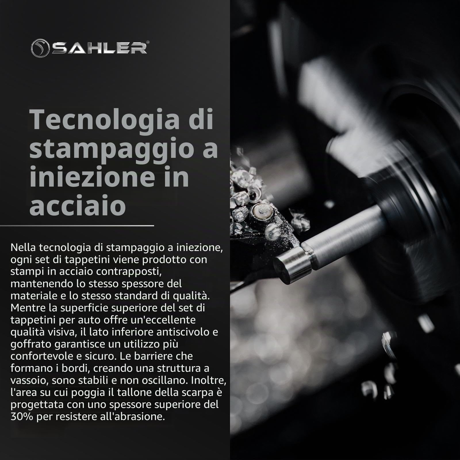 Sahler Tappetini per auto compatibili con Volkswagen Tiguan 2024-2026 | 4.5D Premium TPE gomma antiscivolo tappetini in gomma impermeabile auto tappetino nero