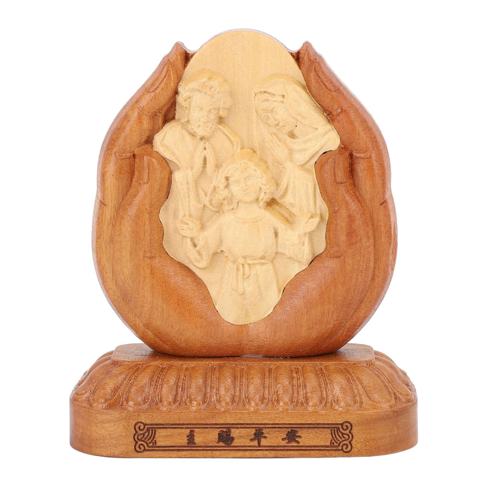 CryfoktCryfokt Exquisite Delicate Holy Family Figurine Wood Jesus Statue Decorative Collection Catholic Statue Decorative Collection Wood Holy Family Statue for Home and Office Decor, Cryfoktr72n34u65d