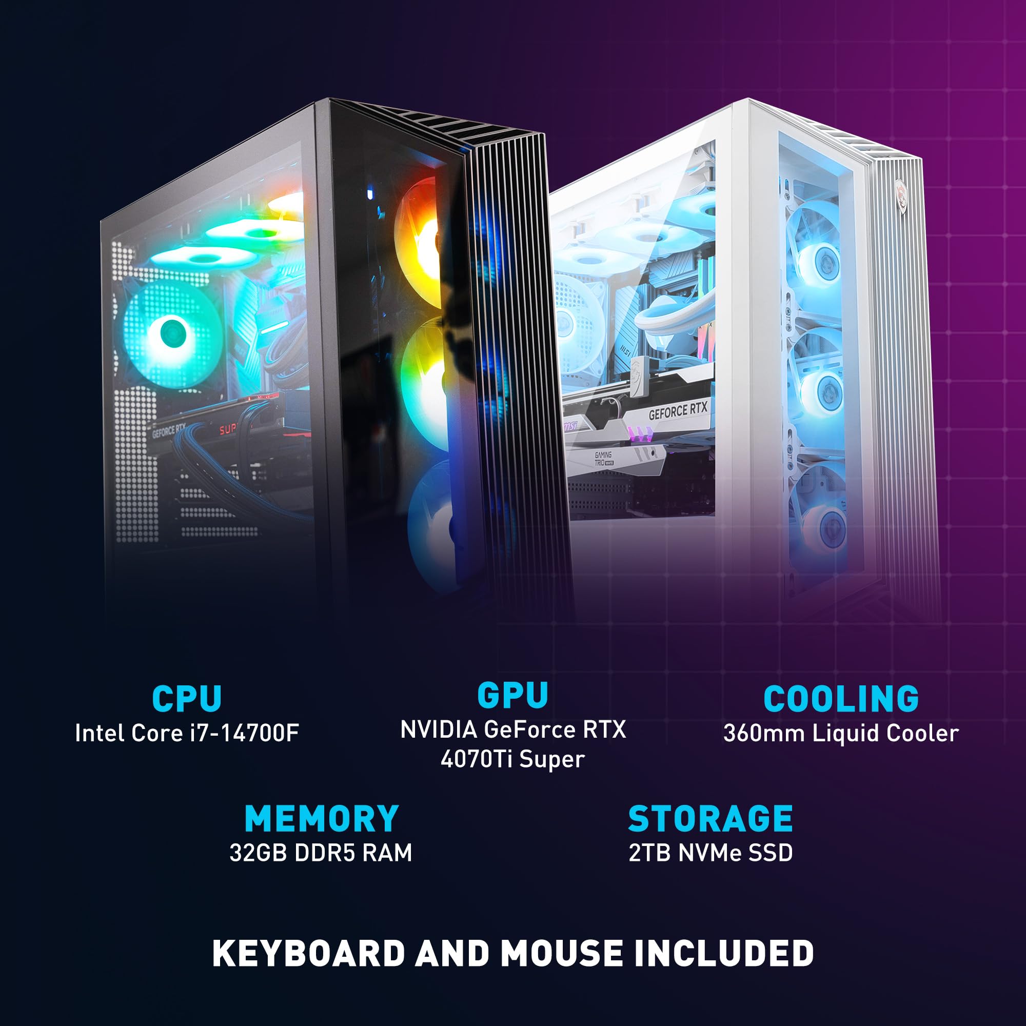 Amazon.com: MSI Aegis R2 Gaming Desktop: Intel Core i7-14700F 