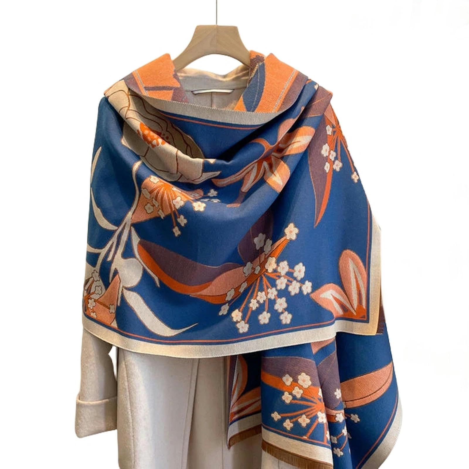 ZONTO Scialle Sciarpa Invernale Imitazione In Cashmere Da Donna A Doppia Facciata Femminile