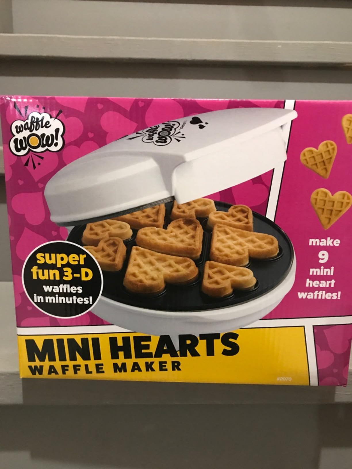CucinaPro Mini Hearts Waffle Maker Make 9 Heart Shaped Waffles or