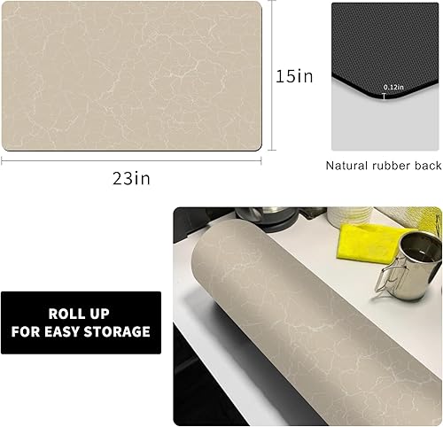 Miniatura 3 de Golener Tapete para barra de café, tapete para debajo de la cafetera, 23 x 15 pulgadas, tapete para bandeja de café debajo de la cafetera, tapete de