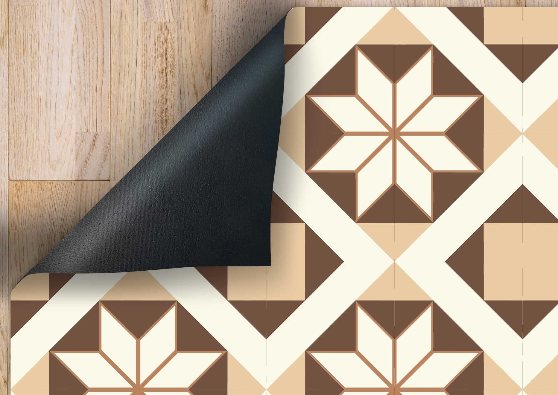 Tappeto Vinile Cucina Sala - Varie Dimensioni - (Sud Marrone 60x180 cm)