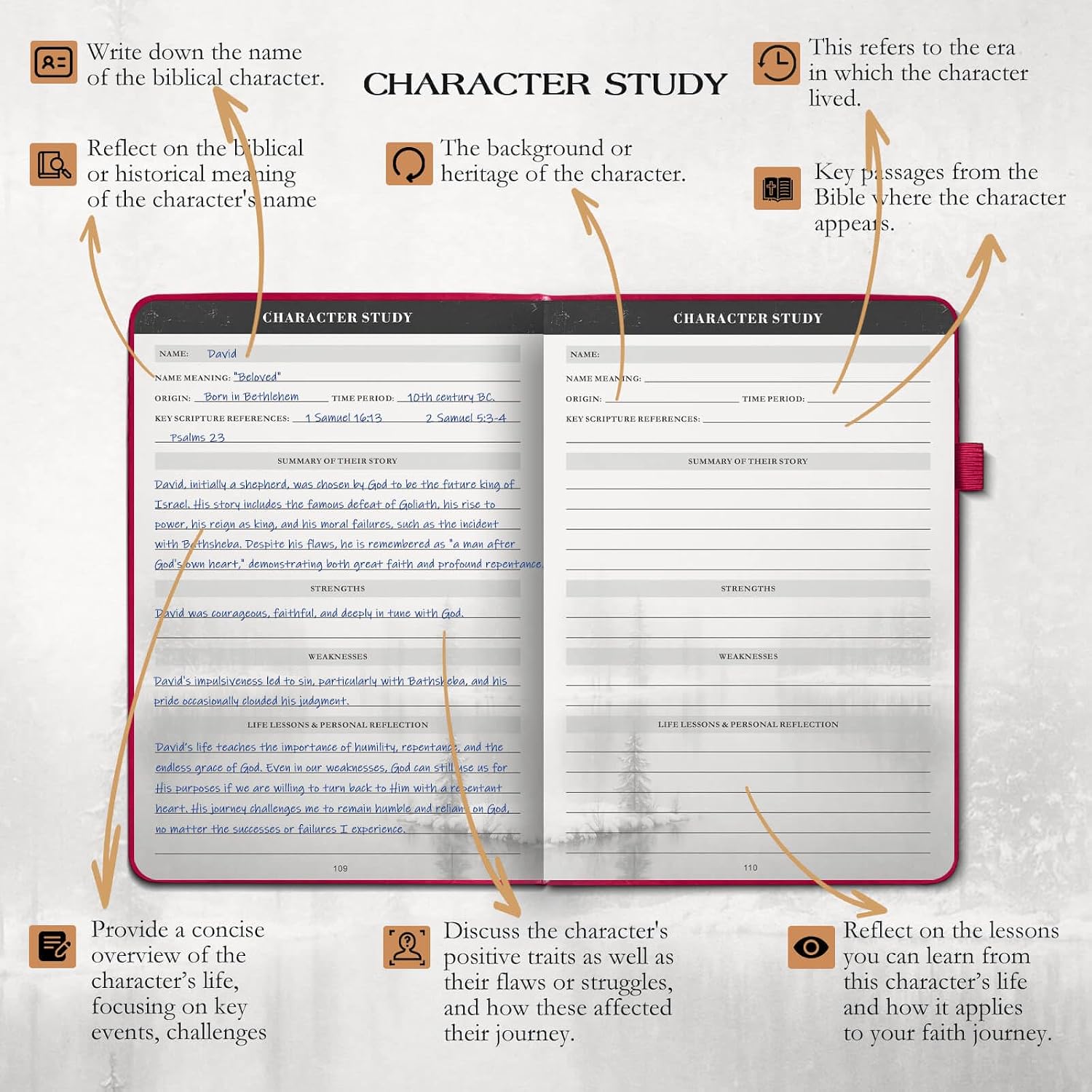 Christian Bible Journal for Men & Women – Premium Eco-Leather Undated Bible Study Notebook, Devotional & Prayer Journal | Perfect Christian Gift for Men | Ideal for Graduation, Pastor, Baptism & Church