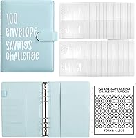 Vista 17 de Carpeta de desafío de 100 sobres Una manera fácil y divertida de ahorrar $5,050, carpeta de desafíos de ahorro, carpeta de presupuesto con sobres