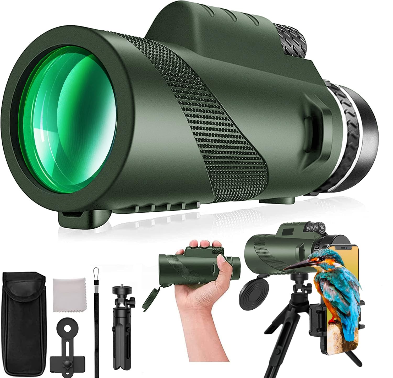 Monocular Telescope monoculars for Adults High Powered 80x100 High Powered Monocular Monoculars for Hiking Hunting Stargazing