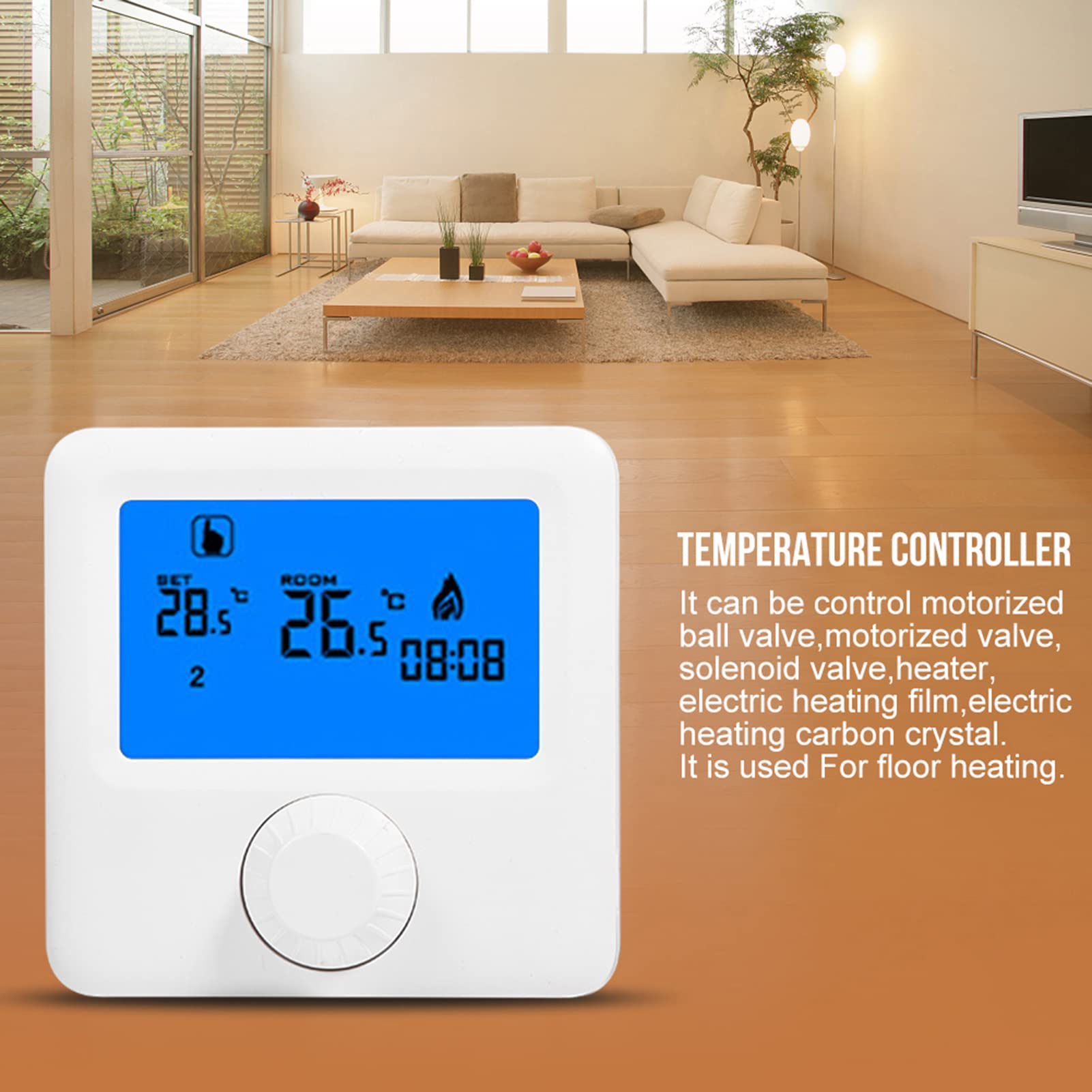 Termostato Programmabile Termostato Digitale Digitale Termostato Regolatore di Temperatura Termostato con Ampio Schermo LCD per il Controllo della Temperatura