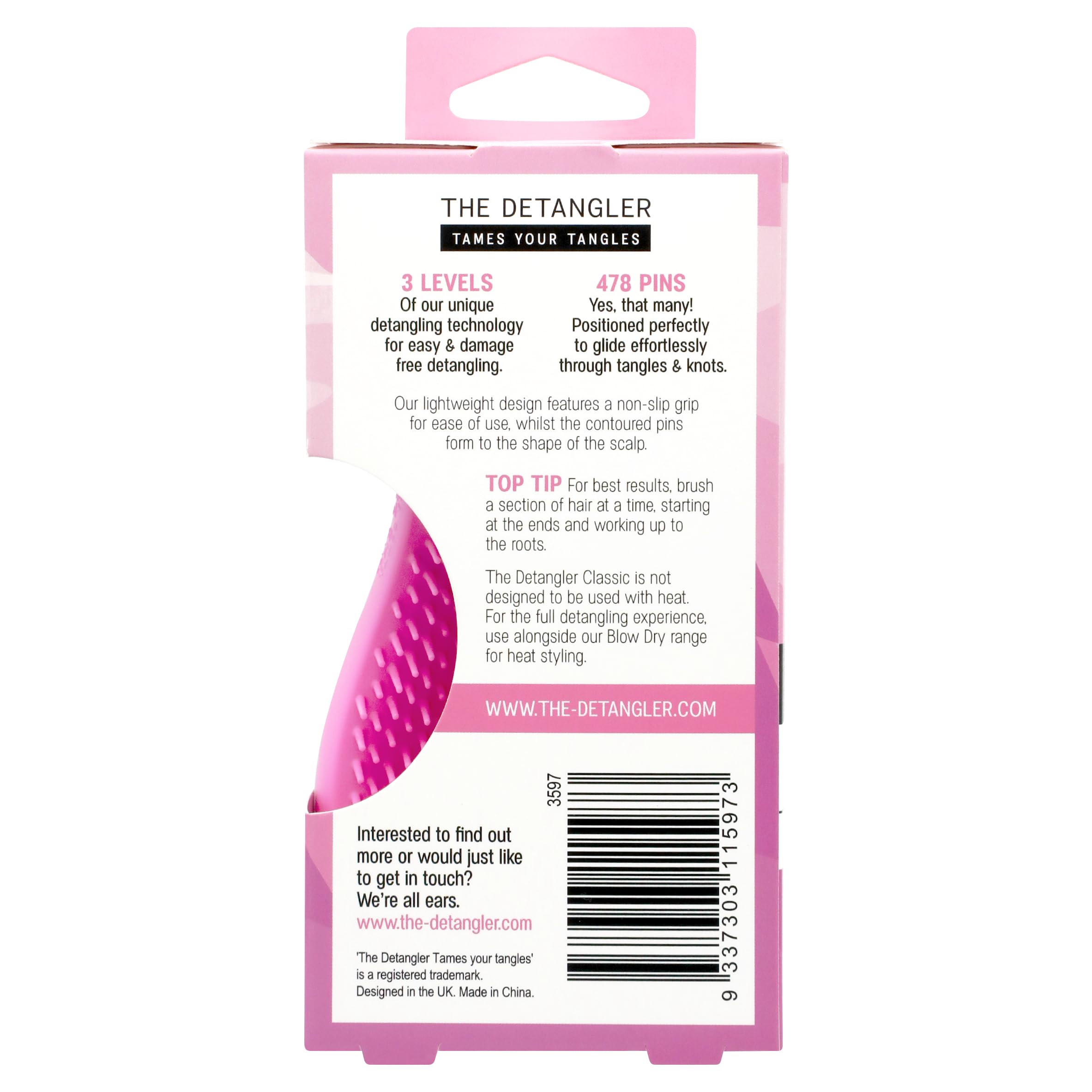 The Detangler Classic - Cepillo para desenredar el cabello, unicornio