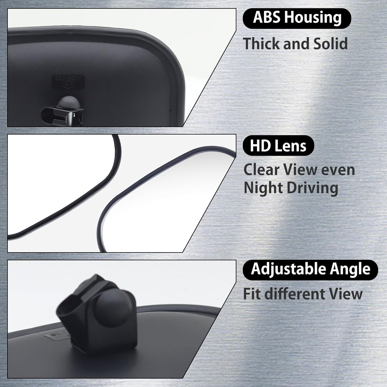 Truck Mirrors 7x10", Tractor Rear View Mirrors Blind Spot Convex Mirror Improves Visibility for Excavator RV Forklifts Farm Harvester Offroad, Lorry 1Pcs