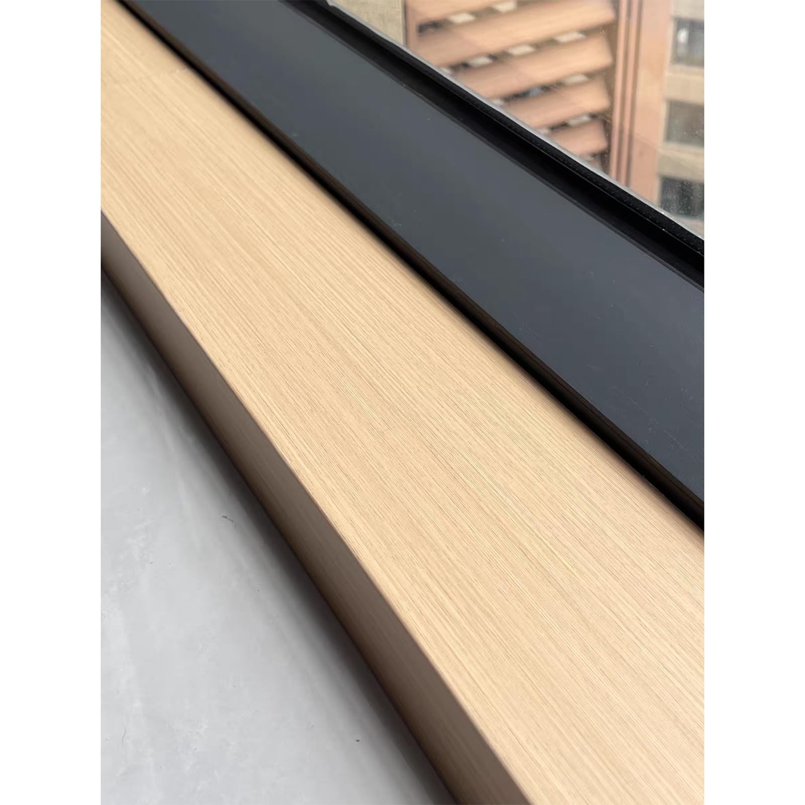 Davanzale per Finestra Copertura Decorativa per Davanzale Della Finestra a Forma di L per Finitura Piastrellata, Sostituzione Della Copertura del Davanzale Della Finestra con Venature del Legno ( Colo