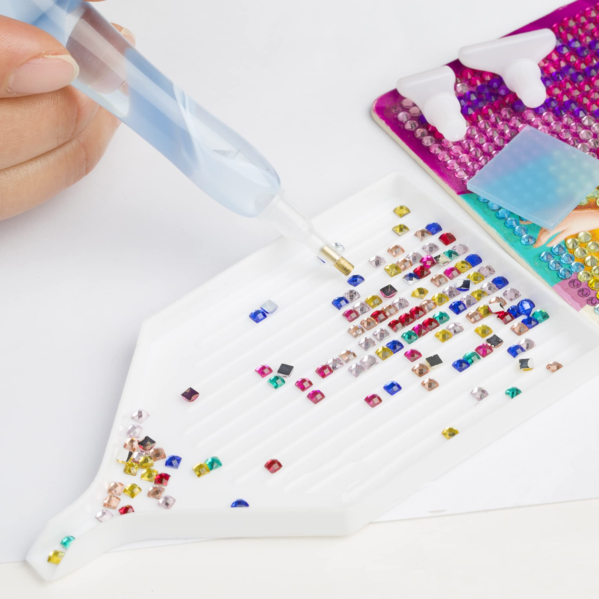 Kit De 3 Bolígrafos Para Pintura De Diamantes 5D - Herramientas DIY Para Manualidades, Arte De Uñas Y Mosaicos - Diseño Ergonómico Y Desmontable