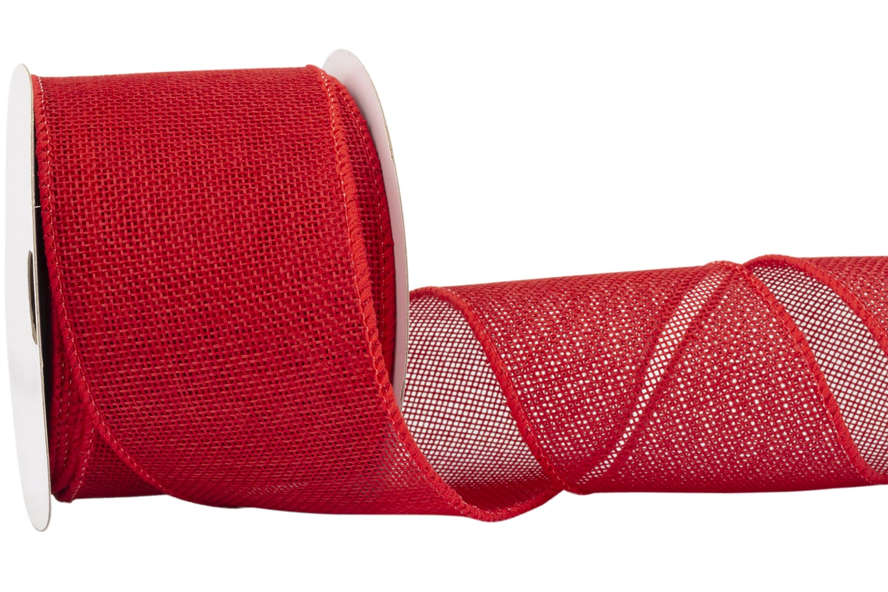 Zofrud Red Burlap Ribbon - 64mm x 9M