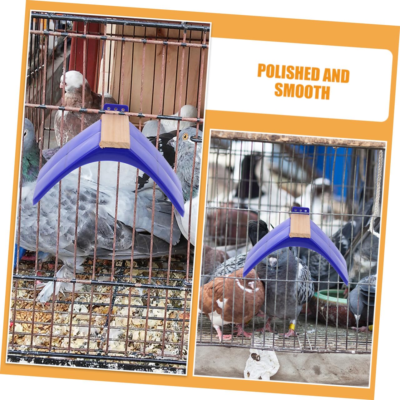 10 pièces Support Perchoir Oiseaux Bois Stand Multifonction pour Pigeons et Perroquets Barres Lisses et Sûres pour Repos et Jeu Adapté Aux Oiseaux Moyens et Grands Accessoire pour