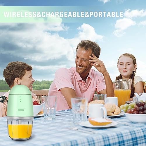 Miniatura 6 de Procesador de alimentos  Mini procesador de alimentos inalámbrico y picador de alimentos pequeño portátil para verduras, ensalada de frutas,