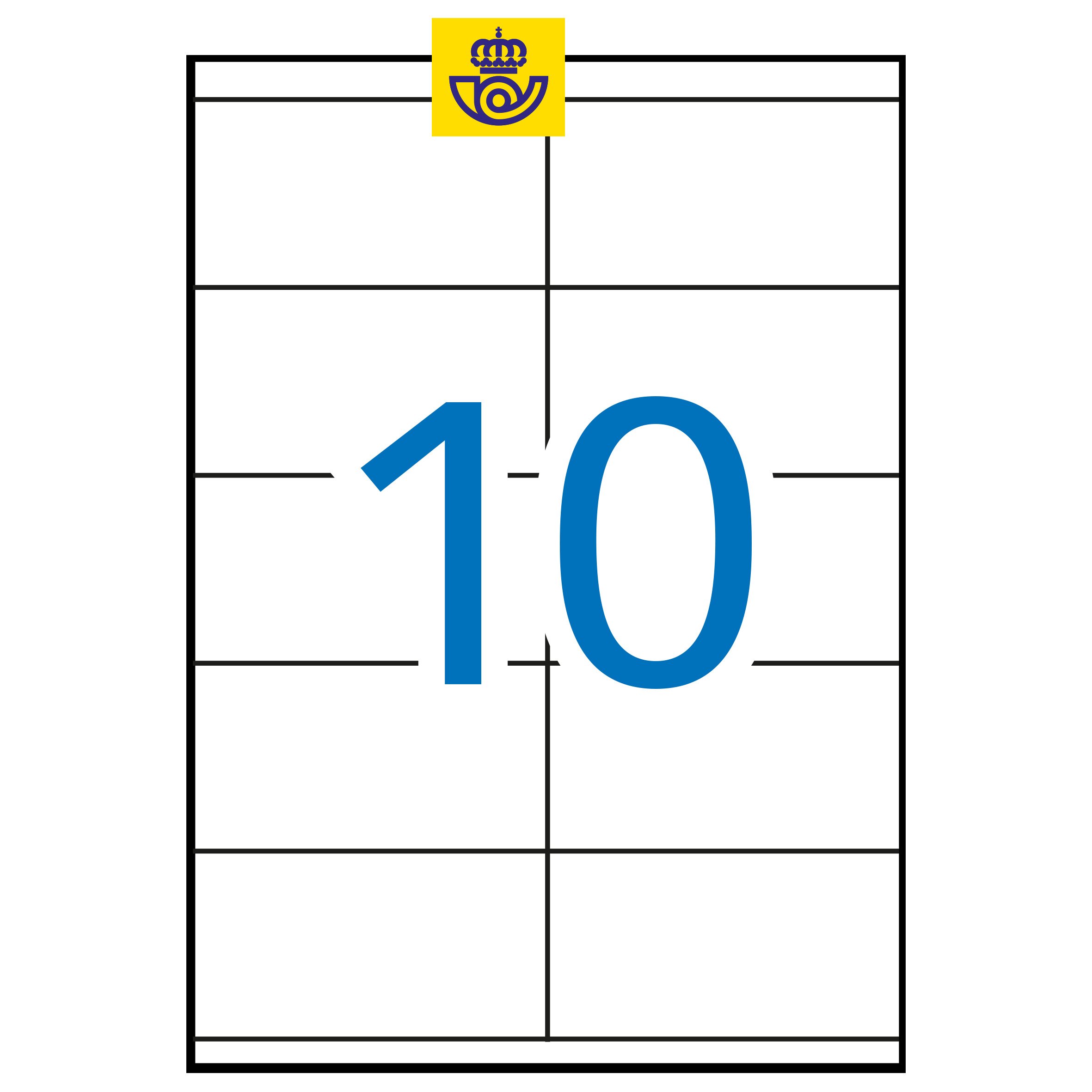 CAJA DE ETIQUETAS AUTOADHESIVAS APLI - A4 - 105X57 MM - 500 HOJAS