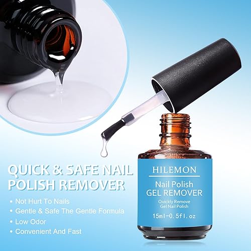 Miniatura 5 de Removedor rápido para esmalte de uñas de gel, removedor de gel mágico, quita fácilmente el esmalte en 3 minutos, sin remojar ni envolver, removedor