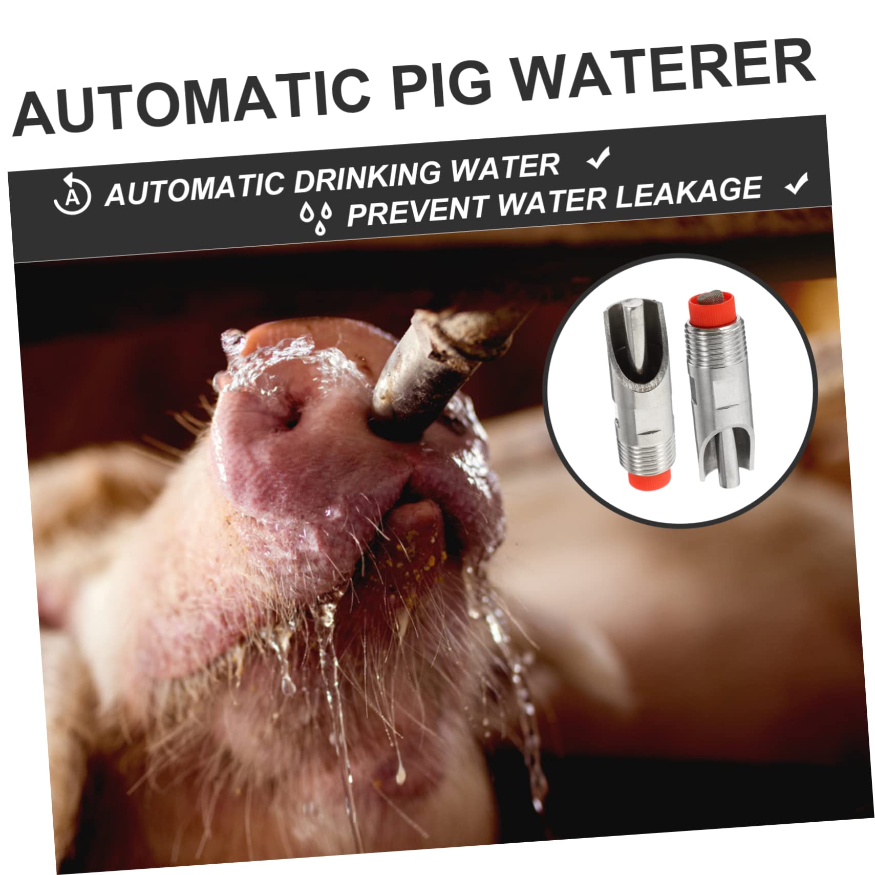 Toyvian 10pezzi Mangiatoia Per Suinetti in Acciaio Resistente Abbeveratoio Automatico Per Maiali Attrezzatura Per Bere Bestiame Riduce Spreco d Acqua Facile Manutenzione