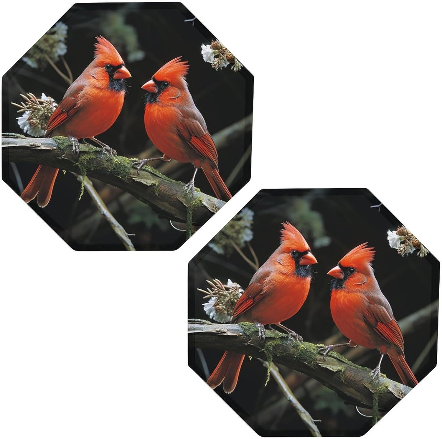 Ctagon Metal Sign for Home, Modern Display Plate for Kitchen, Cardinals Birds Fauna Wild Plates Accent Hanging Wall Decorations 3PCS for Living Room, Bedroom, Hallway, Hotel