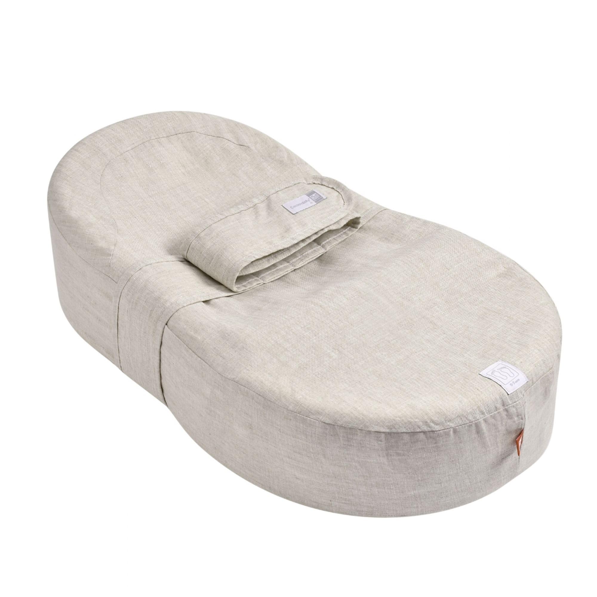 Béaba, Cocoonababy, Ergonomic Cocoon, Swaddle, Comfort, Limits GERD, Facilitates Intestinal Transit, Develops Motor Skills and Awakening, Made in France, Oeko-Tex Fabric, Linen, Natural