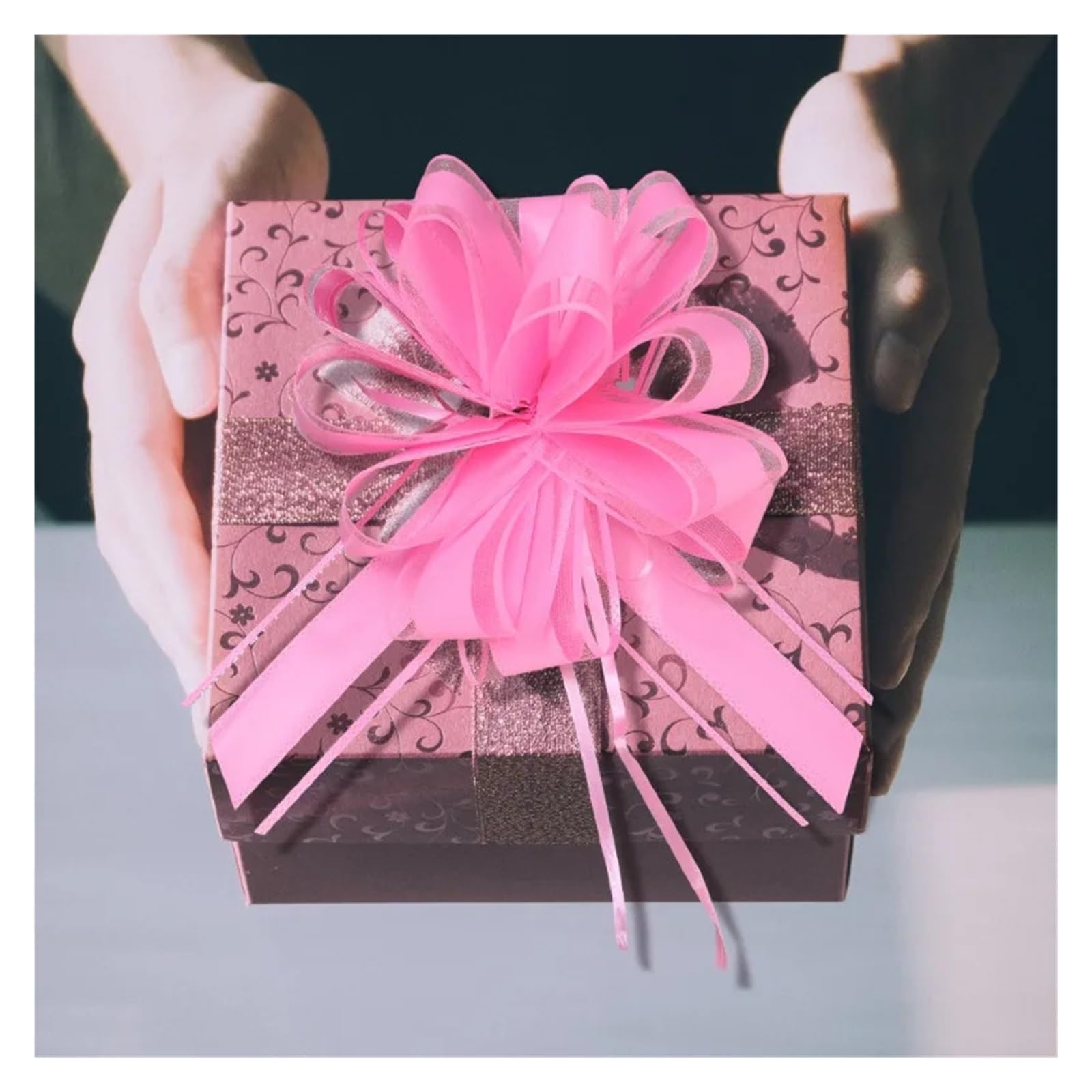 40 Fiocchi da Tirare, Nastri Regalo, Avvolgere, Decorazioni for Matrimoni, Feste di Compleanno per Casa(White)