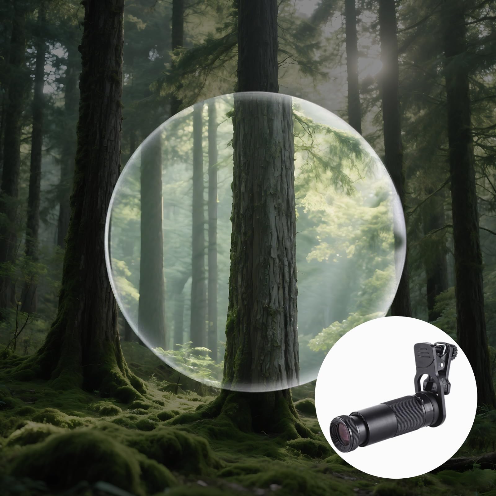 Teleobiettivo 8X per fotocamera del telefono, telescopio monoculare con obiettivo grandangolare ad alta definizione, design compatto, ideale per concerti all'aperto, fotografia naturalistica, eventi