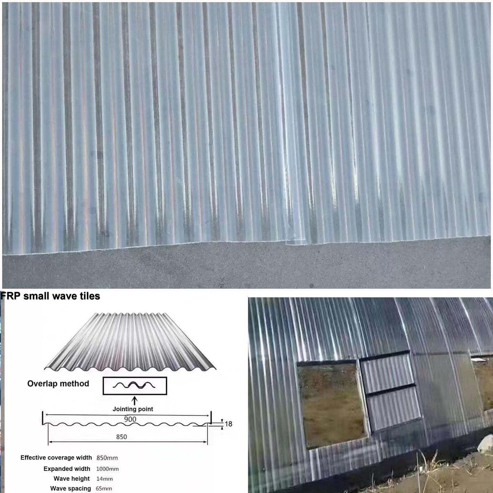 1.2mm Planchas Transparentes Tejados,2/5/7/8/10/13/15/20pcs Plancha Transparente Anti-UV,Placa De Iluminación Natural De Fibra De Vidrio,Chapa Tejado De Aislamiento (0.9×1.6m,2pcs)