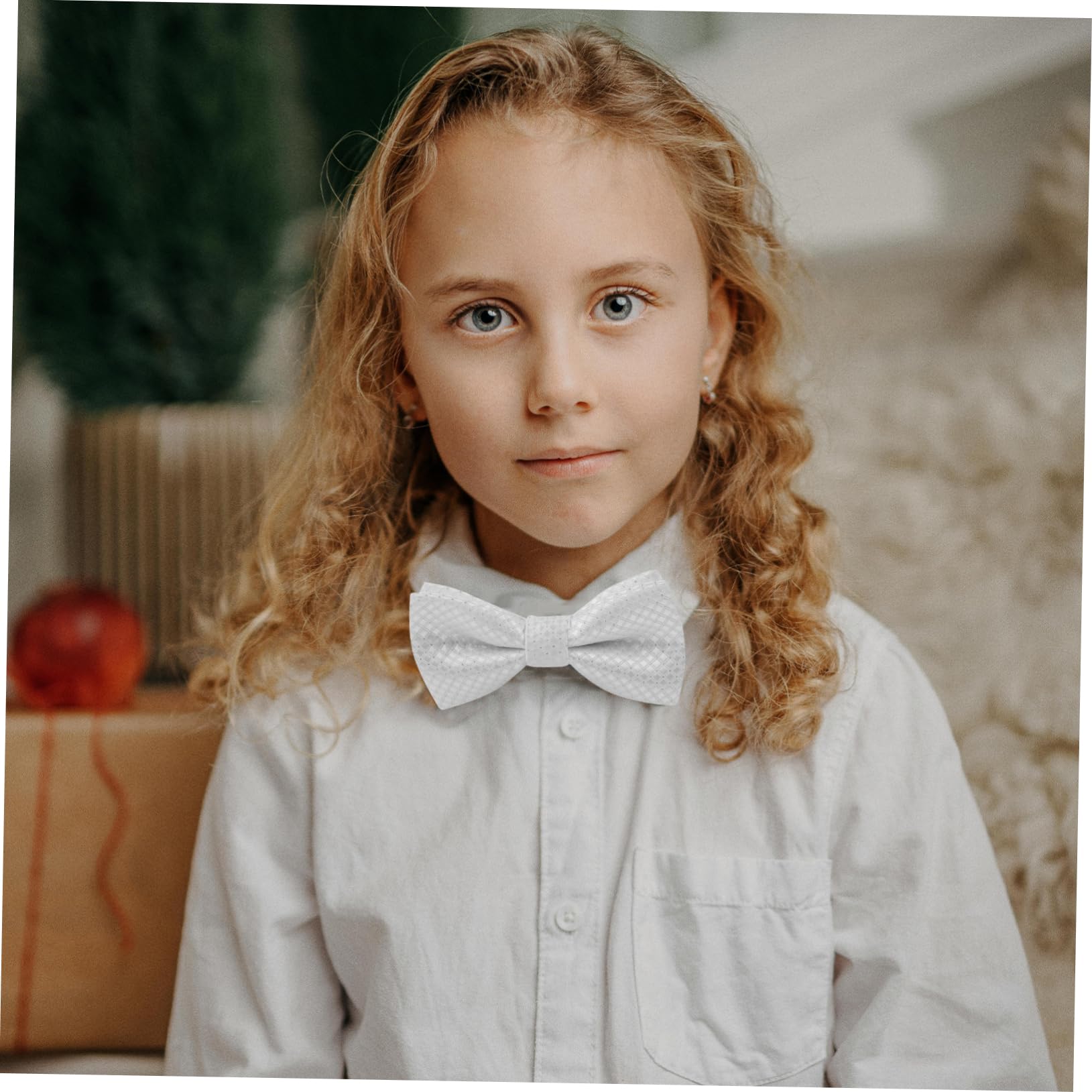 BESTYASH Children's Bow Tie Toddler Tie Boys Suit Bow Dress up Silver Polyester