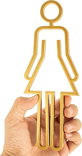 Miniatura 4 de Letrero de baño acrílico con respaldo adhesivo para hombres y mujeres, letreros de puerta de baño, letreros de baño para negocios, señalización de