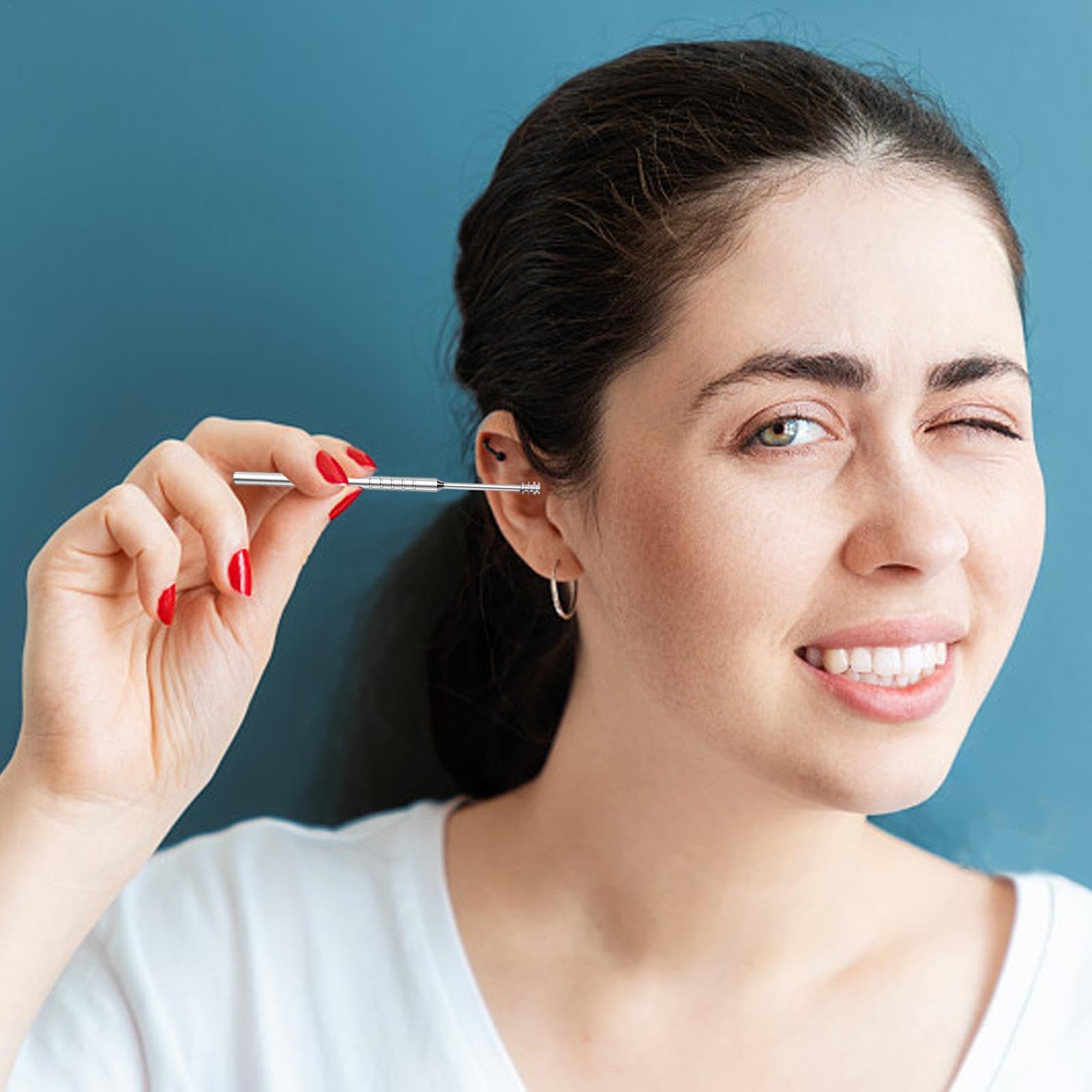 Earwax Removal Kit - 6Pcss Ear Wax Removal, Stainless Steel Earwax Cleaner with PU Storage Bag, Ear Cleaning Tool, Professional Tool for Ear Cleaning, for Family, Friends, Adults, and Kid