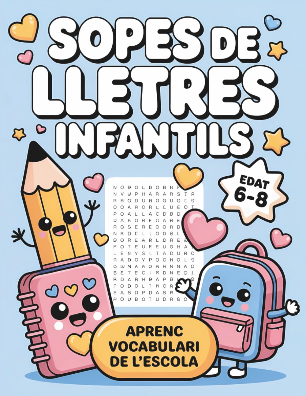 Sopa de Lletres infantils en Català per a Nens de 6 a 8 anys: Passatemps en català. Infantils Perfectes per Millorar el Vocabulari, la Lectura i la Escritura. (Activitats en Català per a Nens)