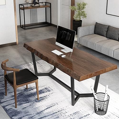 Miniatura 5 de Mesa moderna de madera maciza de metal escritorio de computadora escritorio de juegos escritorio de estudio mesa de restaurante de hamburguesa