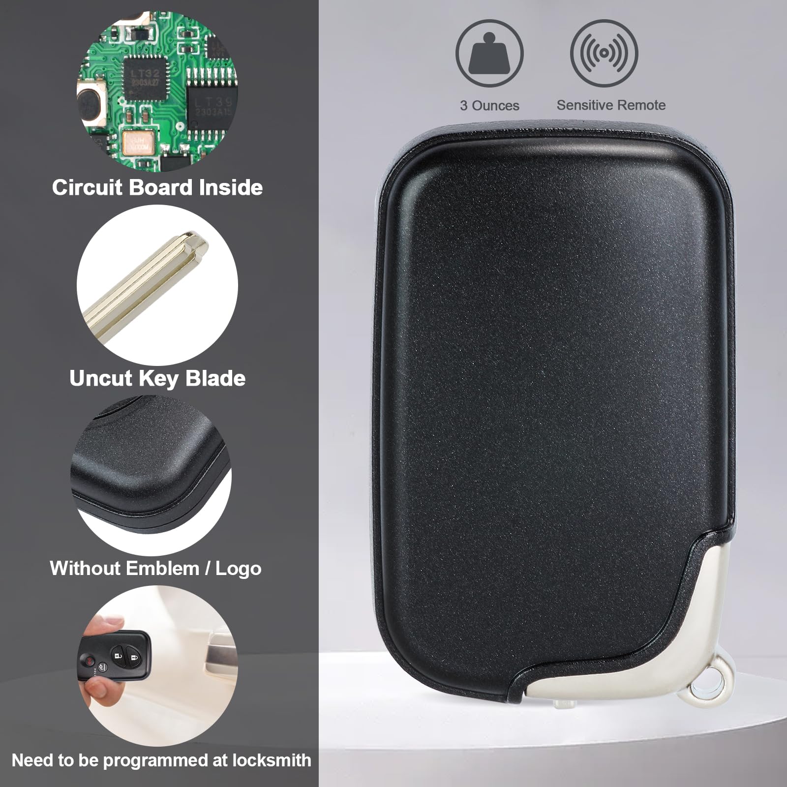 Amazon.co.jp: Keymall スマートキーフォブ キーレスエントリー 