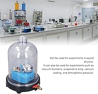 Vista 2 de Tarro de vacío con base, cámara de vacío, tarro de plástico de laboratorio Física de sonido Herramienta científica experimental para experimento