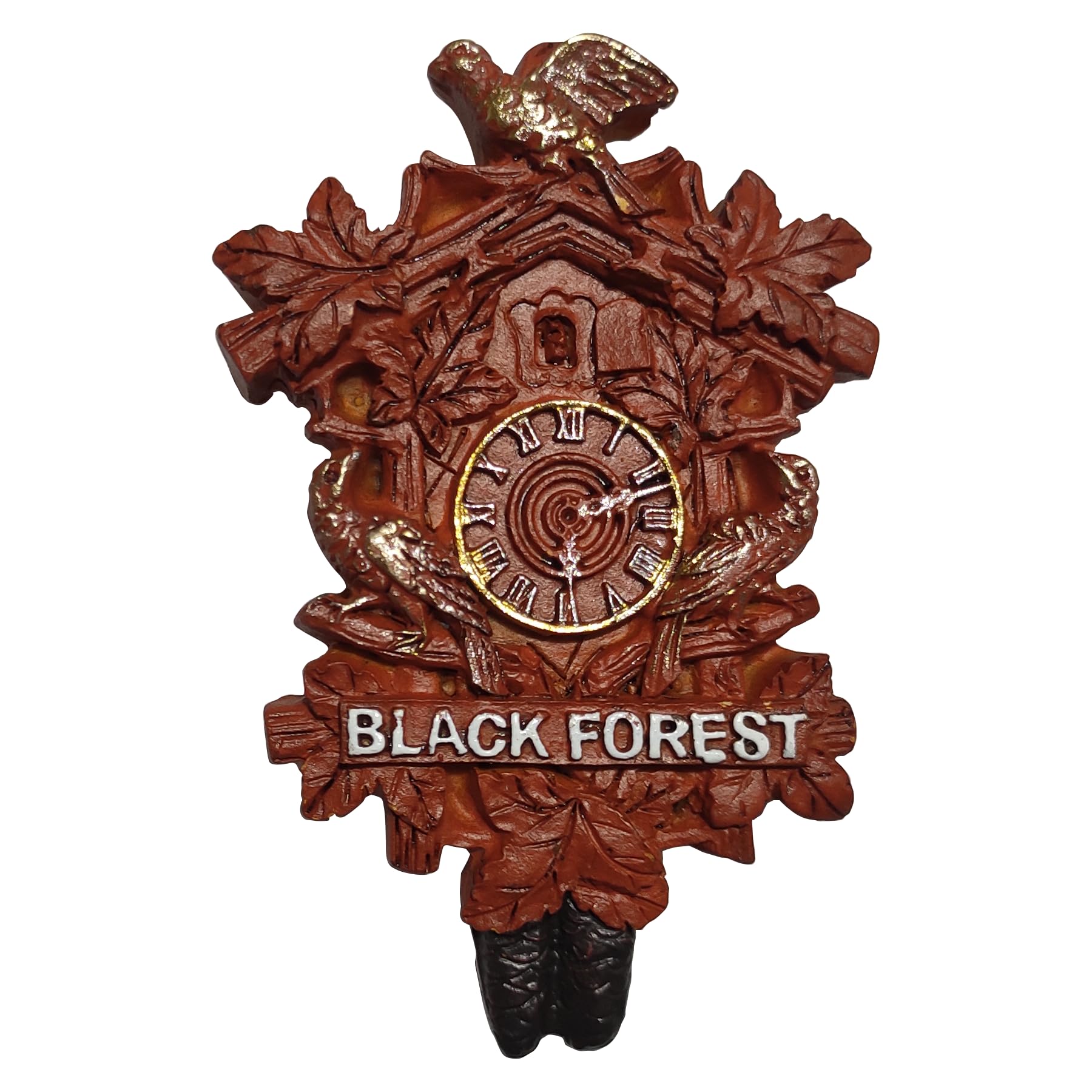 Reloj de cuco con imán de resina 3D para nevera y decoración mini de Alemania