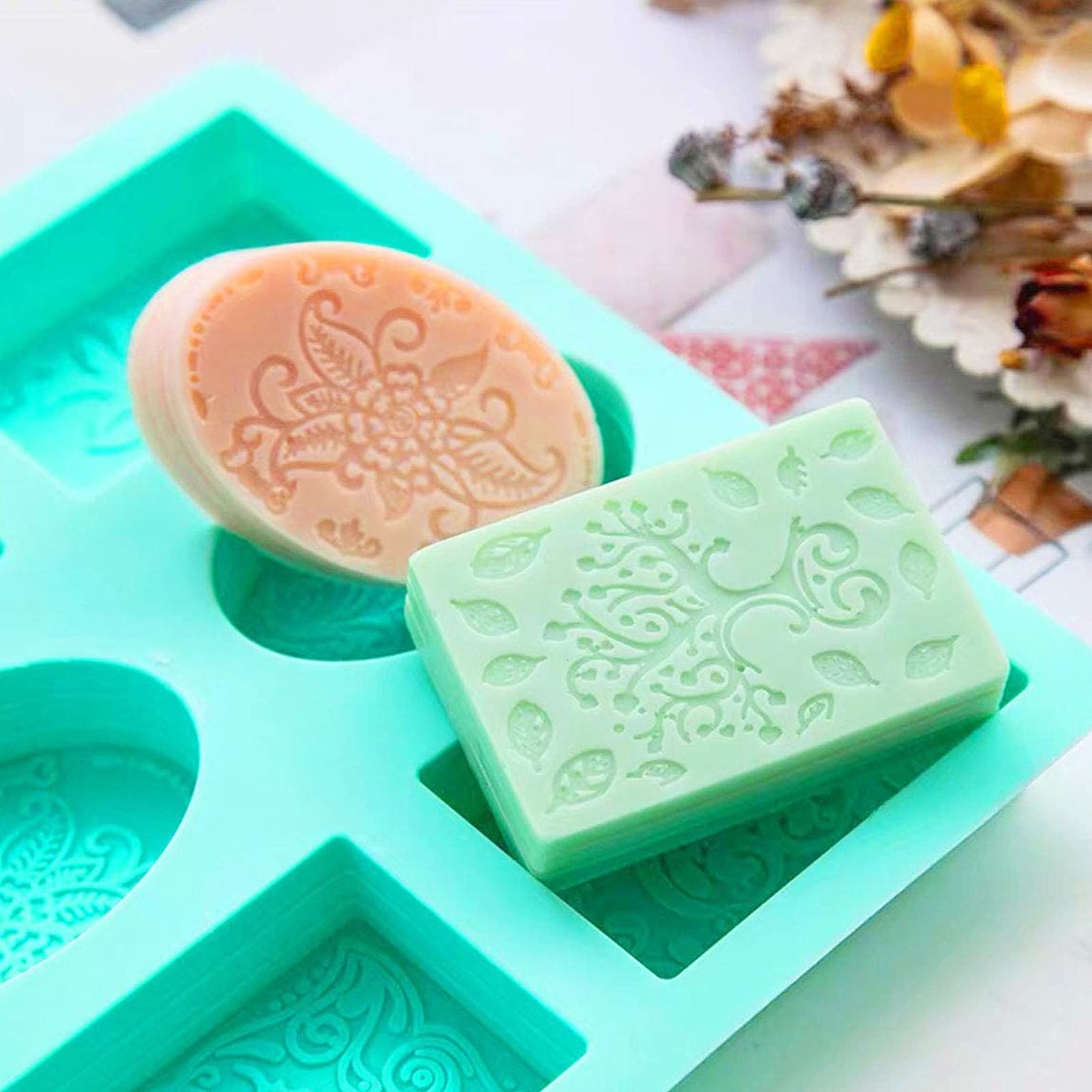 2pcs Moule à Savon En Silicone,moule Silicone,grade