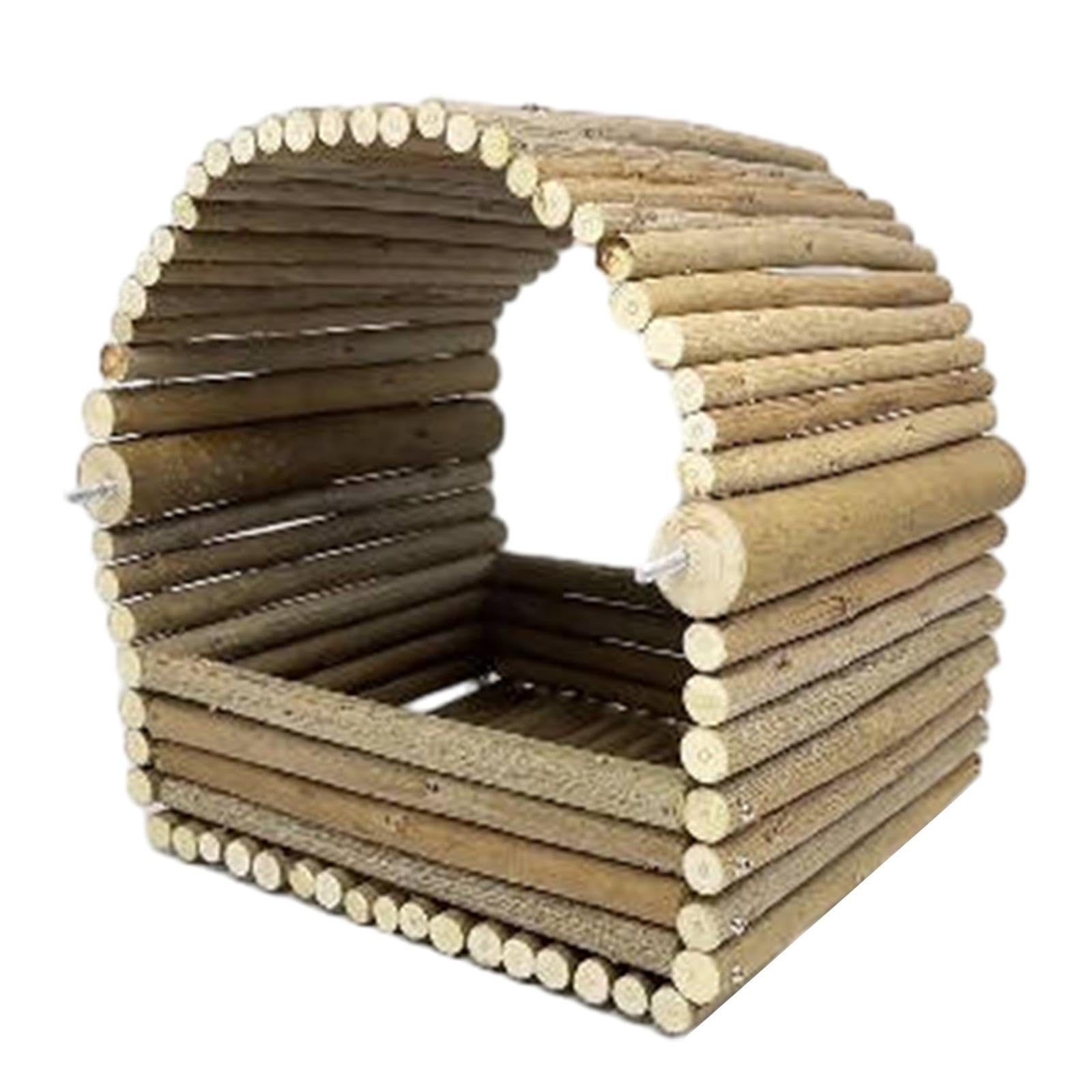 Hamsterhaus Holz Kaninchen Versteck Schloss Kaninchen Häuser Dekor Kaninchen Haus Käfig Spielzeug Als Kaustoy Und Rückzugsort für Heimtierhaltung Wohn, 23cmx20cmx24cm