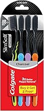 Colgate Slim Soft Charcoal Toothbrush (Buy 2 Get 2 Free) - 4 Pcs