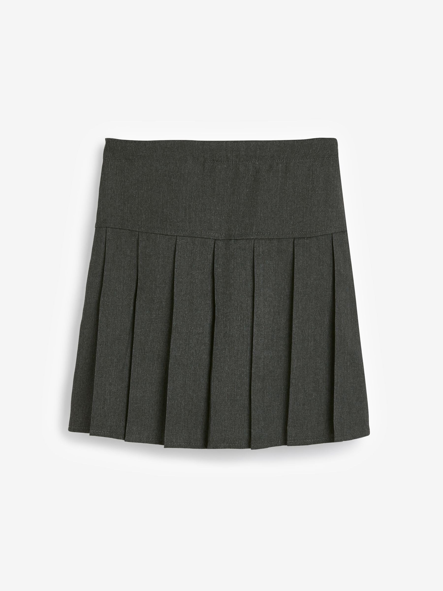 NEXT Fille Jupe d’école plissée à Taille Fine, Lot de 2 Gris 7 Ans