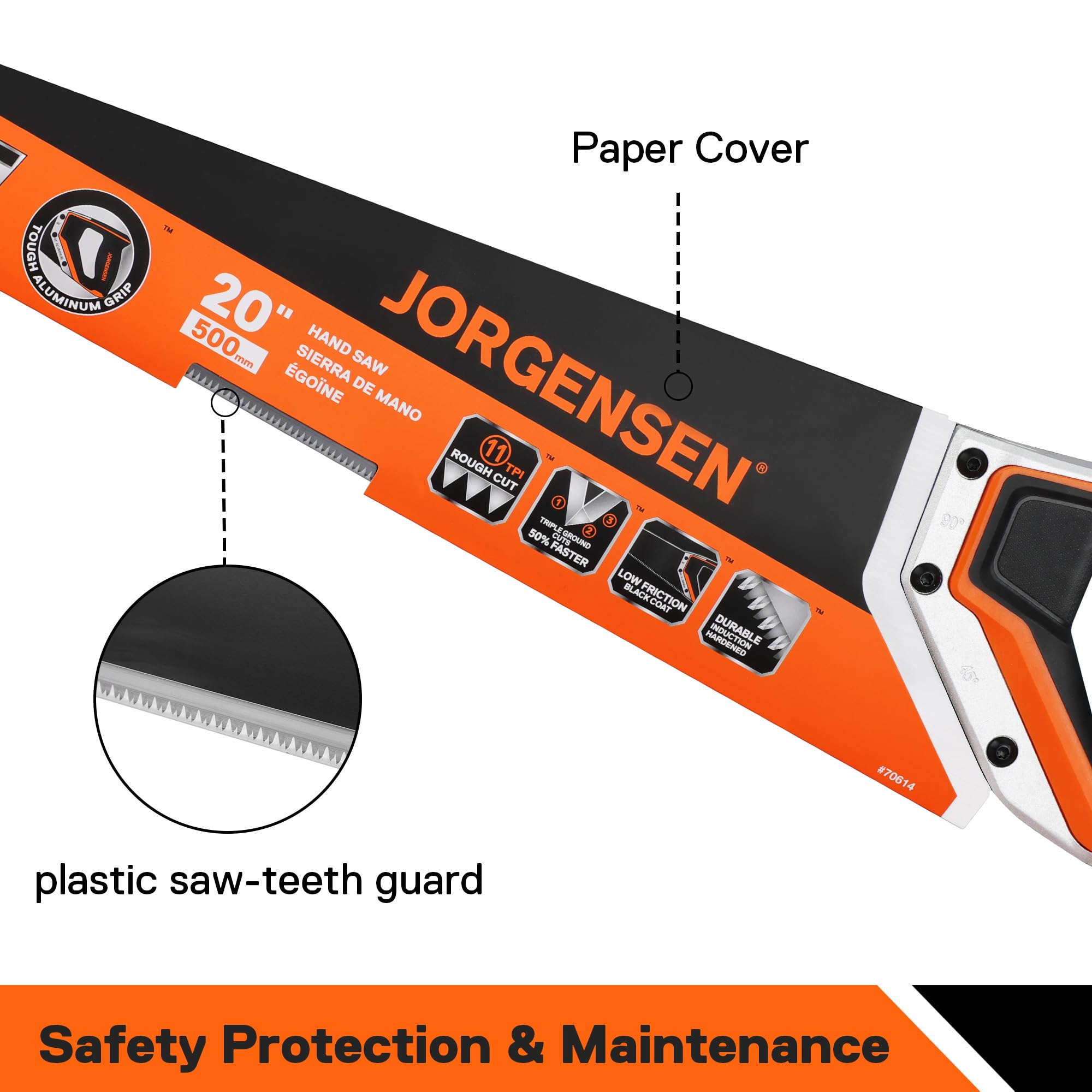 Jorgensen 20" Hand Saw - Durable Wood Cutting Tool -7 Jorgensen 20" Hand Saw - Durable Wood Cutting Tool -7