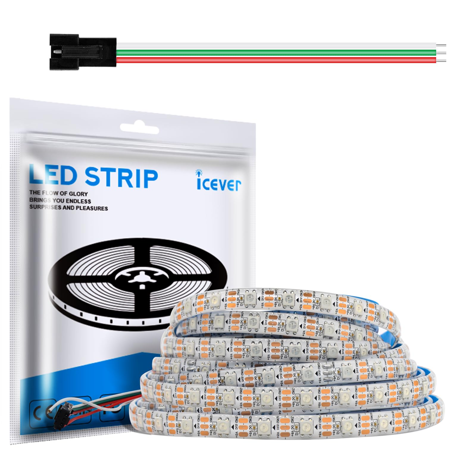 Icever WS2812B 5V LED Strip Lights 16.4ft