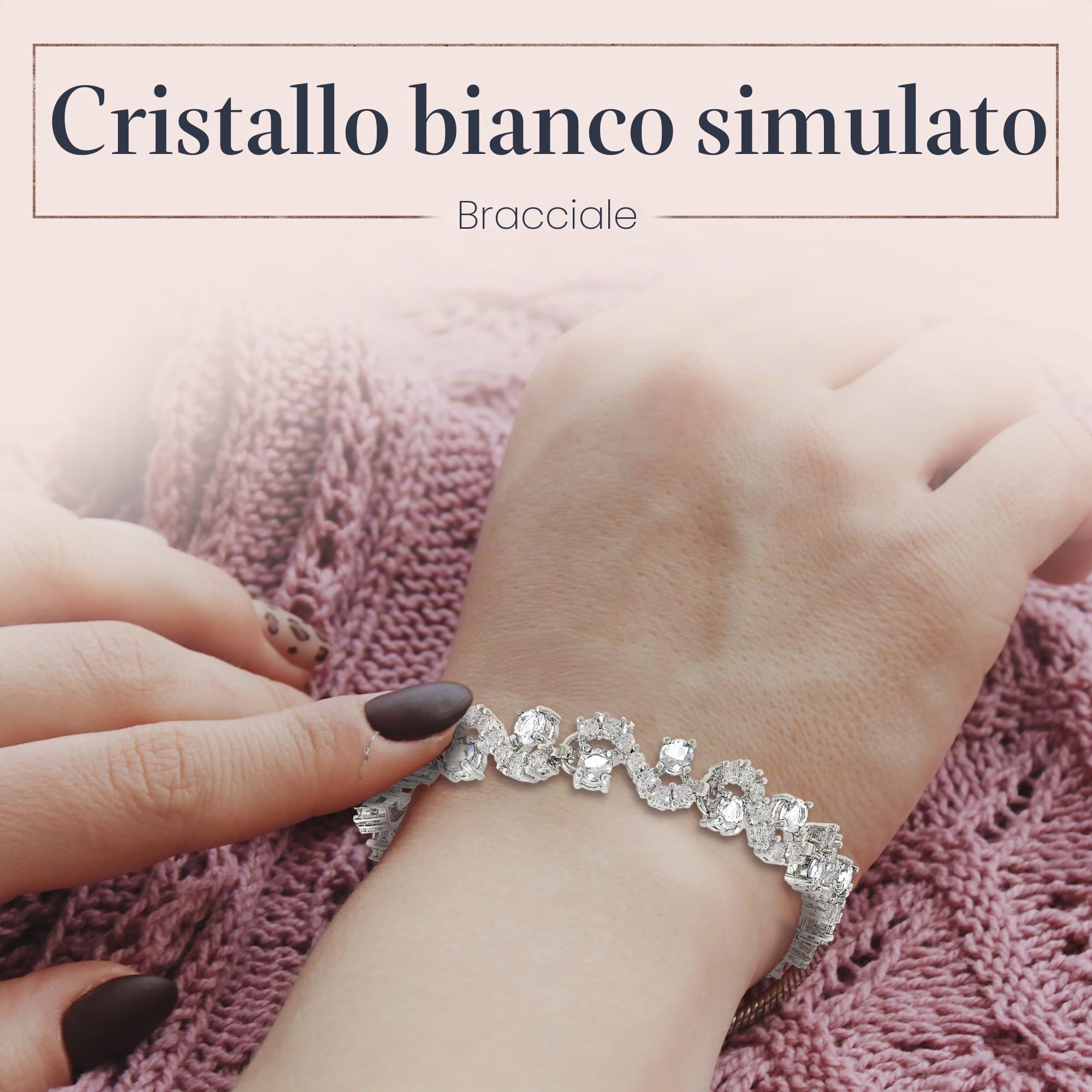 Crystalline Azuria 18ct Placcato Oro o Giallo Bracciale Tennis per Donne Bracciale Tennis Con Cubic Cristalli di Zirconi per Donne e Bambina in Scatola di Gioielli