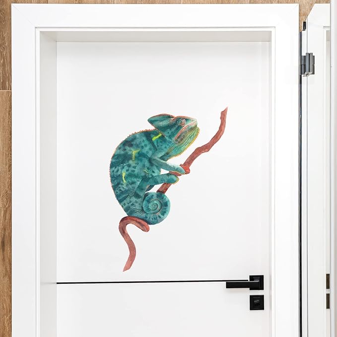 Vinilo decorativo pared camaleón removible 36x28 cm miniatura 4