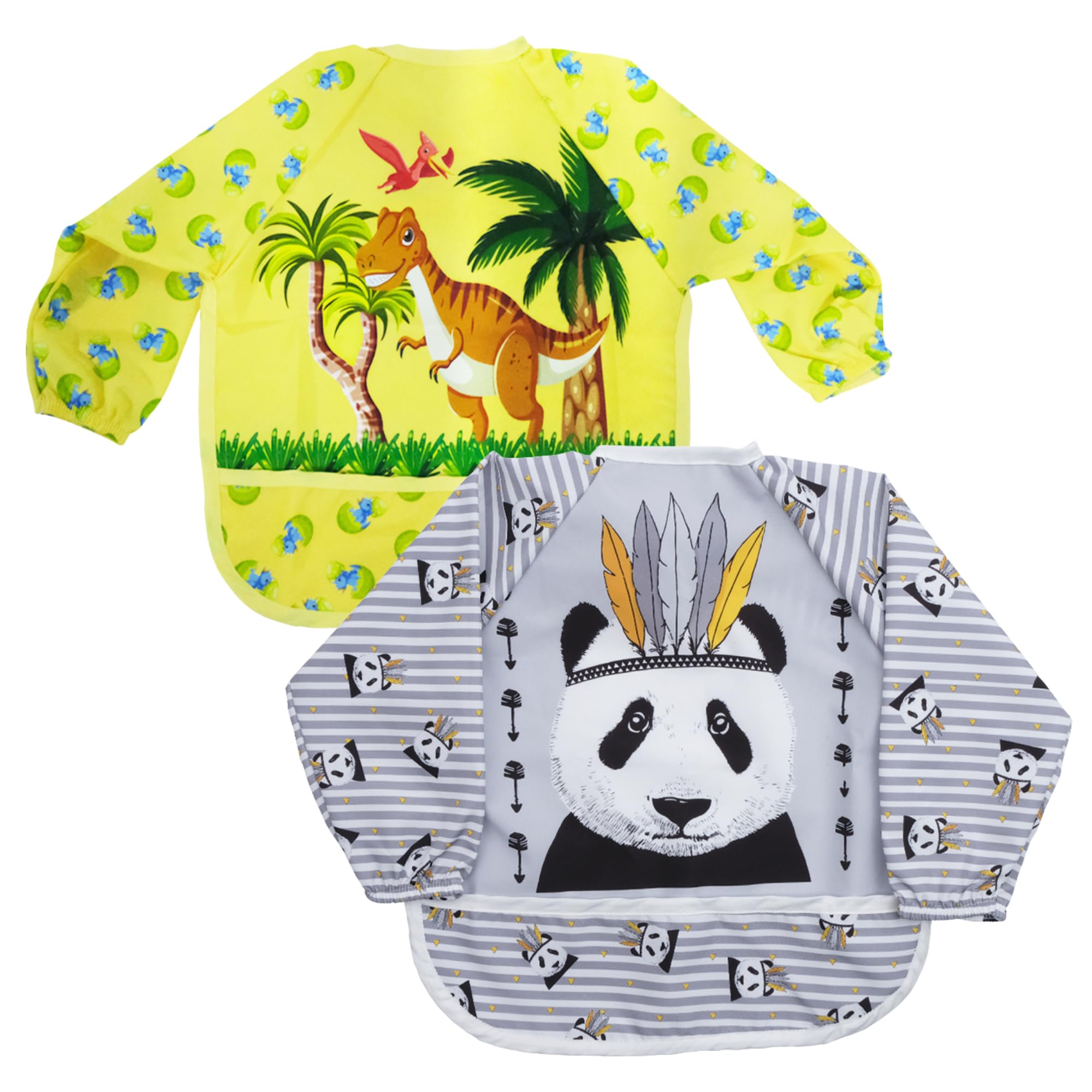 Baby Bibs for Feeding, Waterproof, Soft, Adjustable, Easy to Clean, Lightweight, Comfortable for Infants and Babies (2