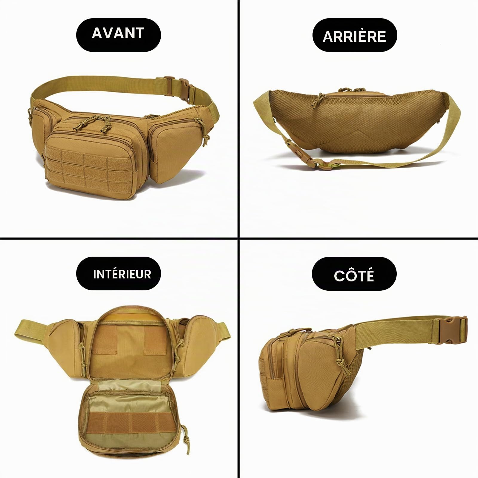 Sac Banane pour Hommes et Femmes avec bandoulière réglable