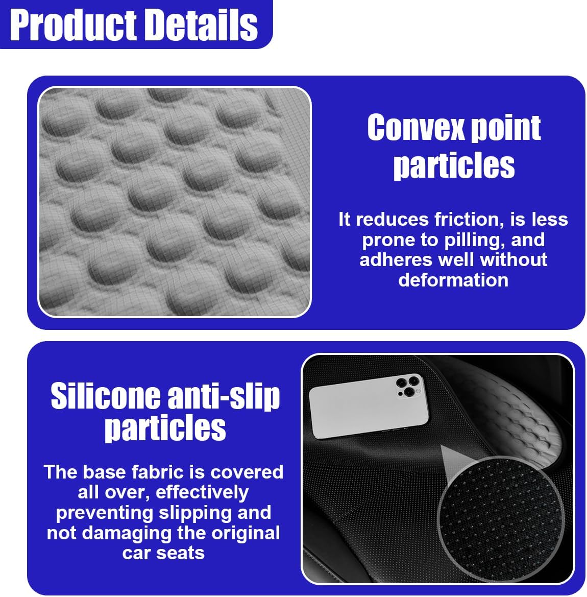 Cooling Gel Car Seat Cushion, Ice Silk Non-Slip Car Front Seat Cushion Pads, Thin Breathable Seats Protector Pad, Universal Auto Interior Seats Cooler Accessories for Long Driving (Grey)