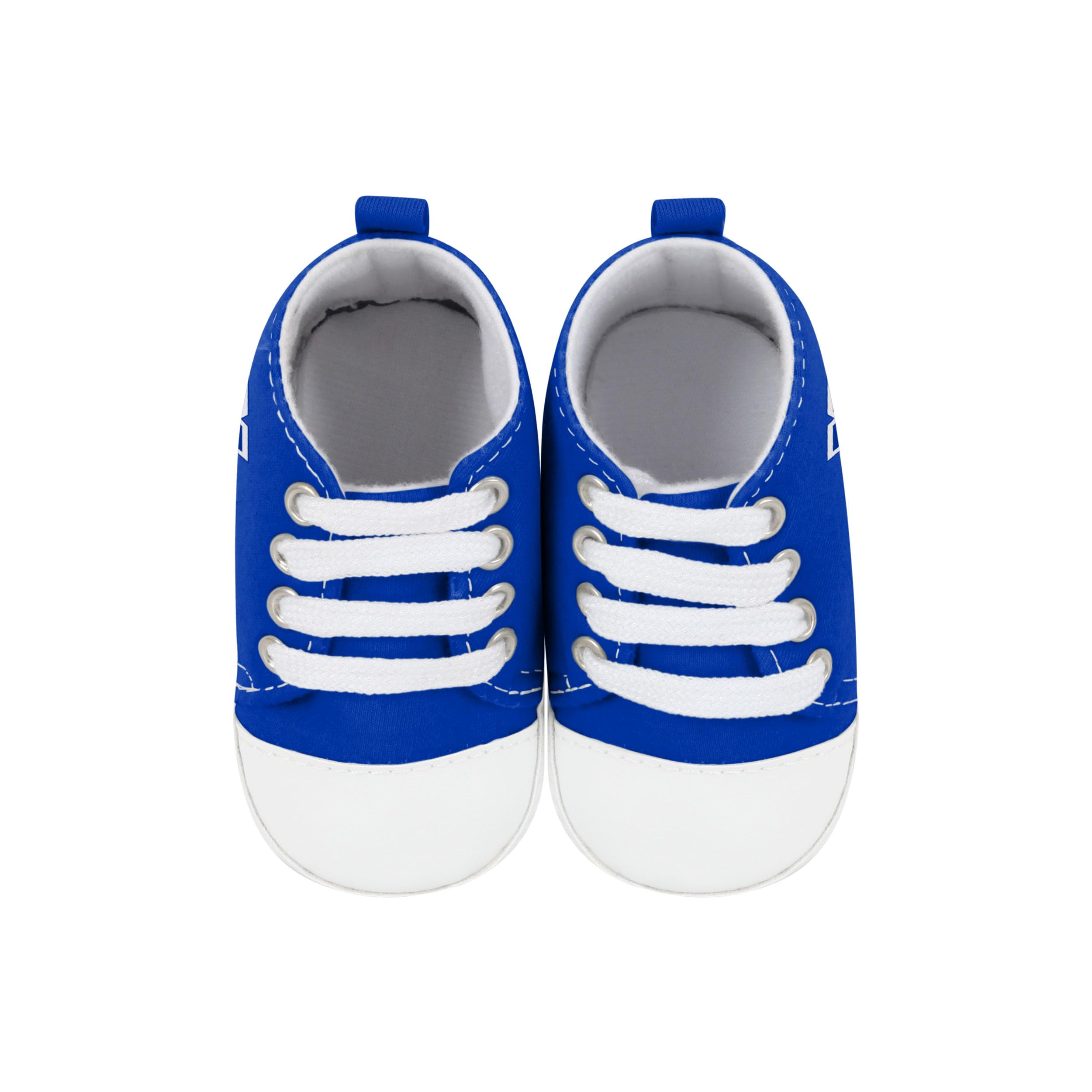 FOCO - NHL Big Logo Infant Canvas Baby Bootie Pre-Walker Shoe (New York Rangers, US Footwear Size System, Infant, Alpha, Medium, Large)