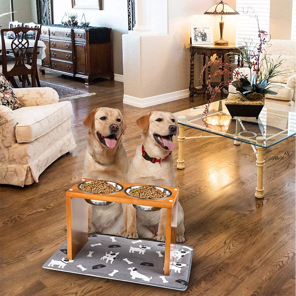 Yangbaga Elevated Dog Bowls, Raised Dog Bowls with Stainless Steel Dog